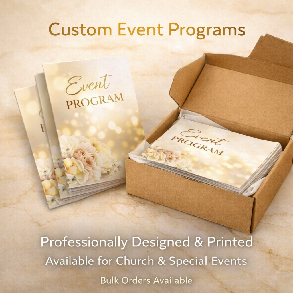 Custom Programs & Booklet Printing – Kush Sundara Kre8tions
